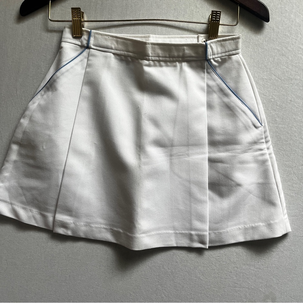 Vintage Wimbledon White Mini Tennis Skirt Sz 26